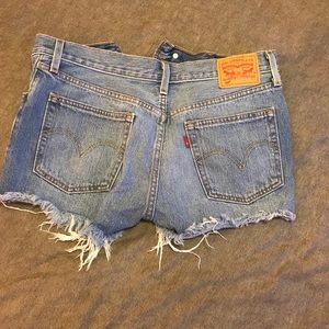 Levis High Waisted Jean Shorts